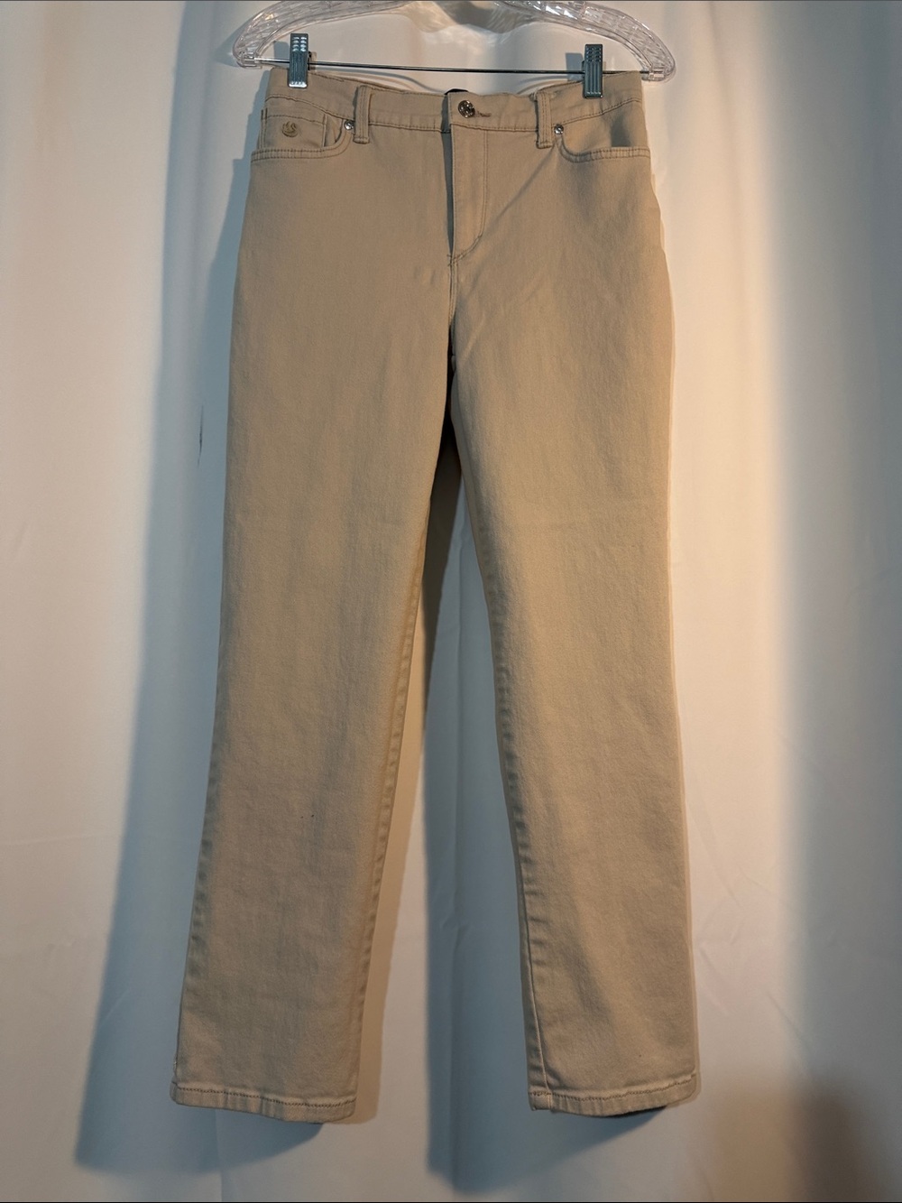Gloria Vanderbilt Straight-Leg Jeans in Khaki B5
